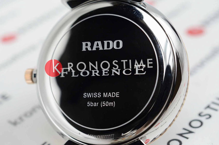 Часы Rado Florence Classic Diamonds R48912763 — мужские, нержавеющая сталь с pvd-покрытием
