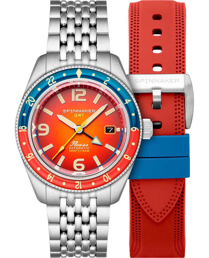 Часы Spinnaker Fleuss Gmt Automatic SP-5120-99 — мужские, оранжевый