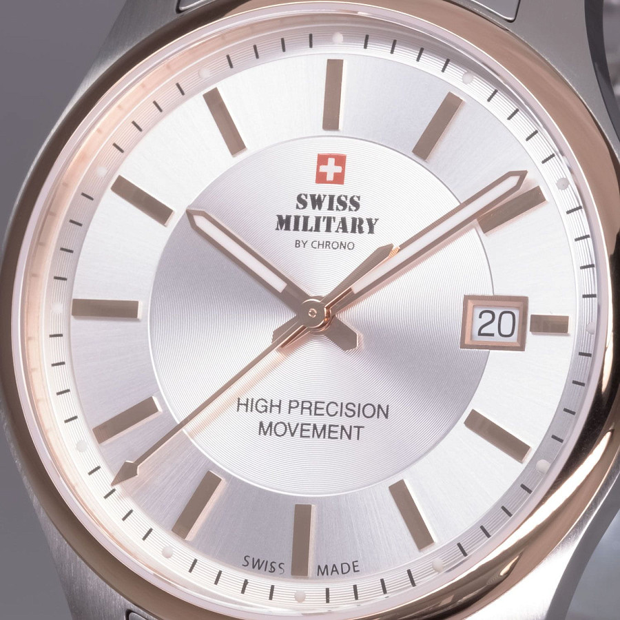Часы Swiss Military by Chrono Сверхточные SM30200.07 — сталь металл, Швейцария