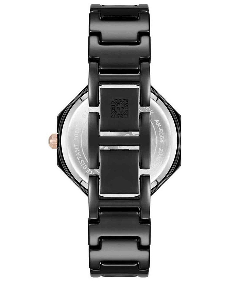Часы Anne Klein Ceramics 5064BKBK — кварцевые, сталь металл