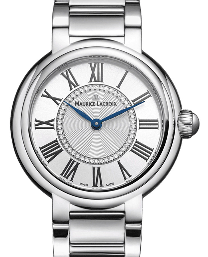 Часы Maurice Lacroix Fiaba Round FA1306-SS002-110-1 — кварцевые, металл сталь
