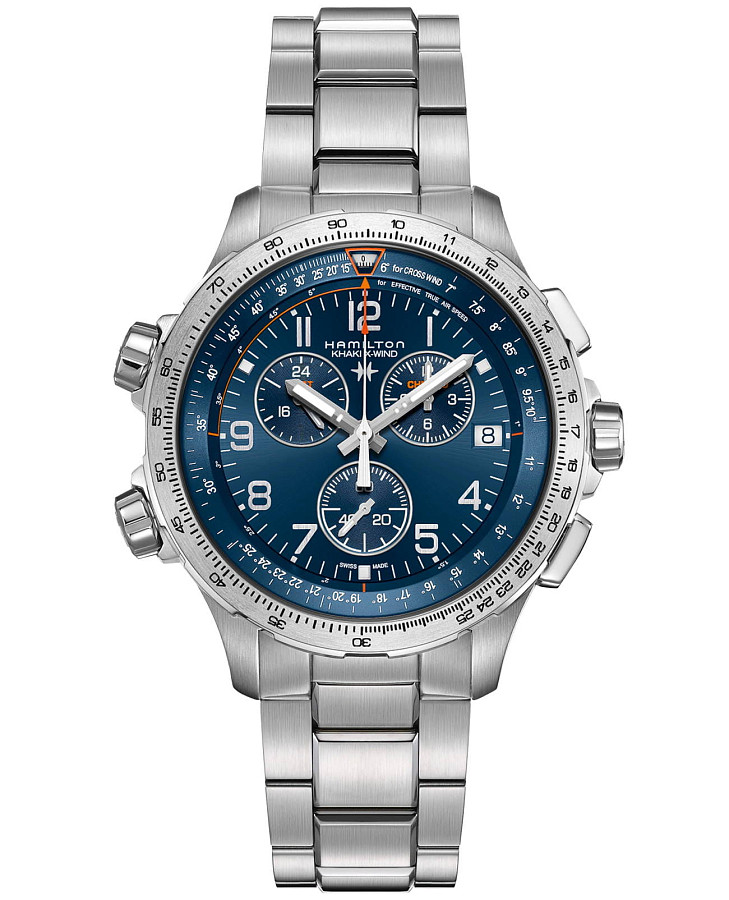 Часы Hamilton Khaki Aviation X-Wind GMT H77922141 — мужские, синий