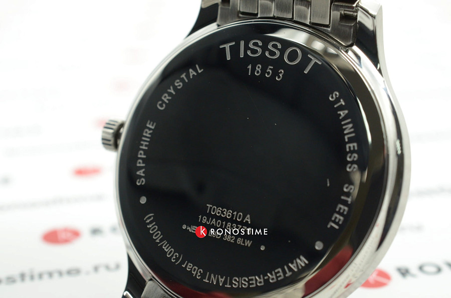 Часы Tissot Tradition T063.610.11.057.00 — черный, сталь металл