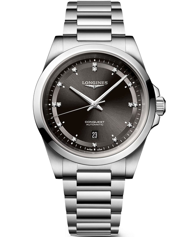Часы Longines Conquest 41 mm L3.830.4.57.6 — мужские, черный