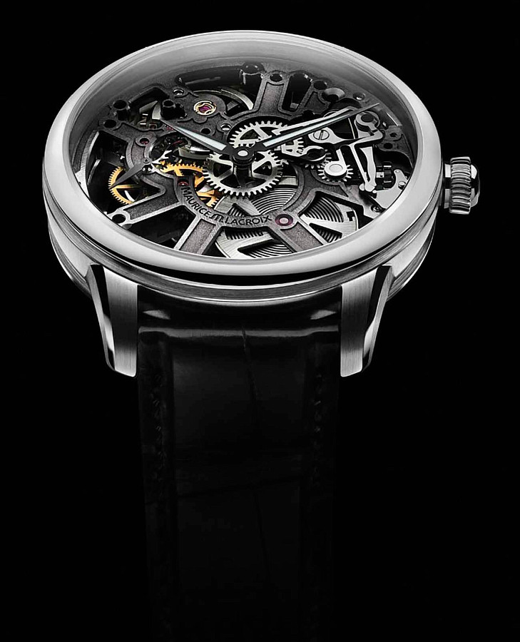 Часы Maurice Lacroix Masterpiece Skeleton MP7228-SS001-000-1 — кожаный, мужские