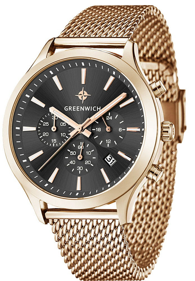 Часы Greenwich Skipper GW 043.49.31 — кварцевые, металл сталь
