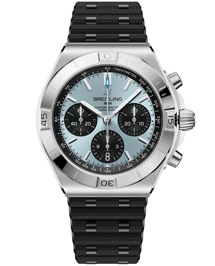 Часы Breitling Chronomat B01 Chronograph 42 mm PB0158101C1S1 — мужские, голубой