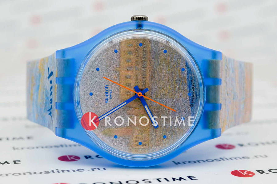Часы Swatch Monet's Palazzo Ducale SO29Z150 — кварцевые, пластик