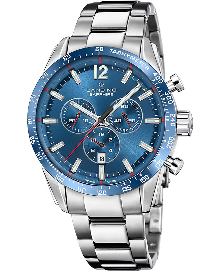 Часы Candino Gents Sport C4757/F — мужские, голубой