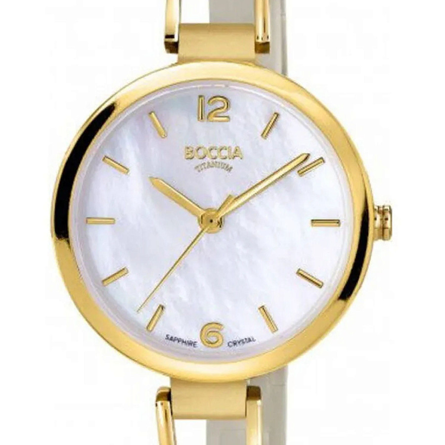 Часы Boccia Titanium 3354-02 — кварцевые, титан металл