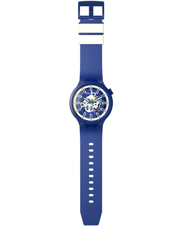 Часы Swatch Big Bold Lacquered SB01N102 — синий, пластик