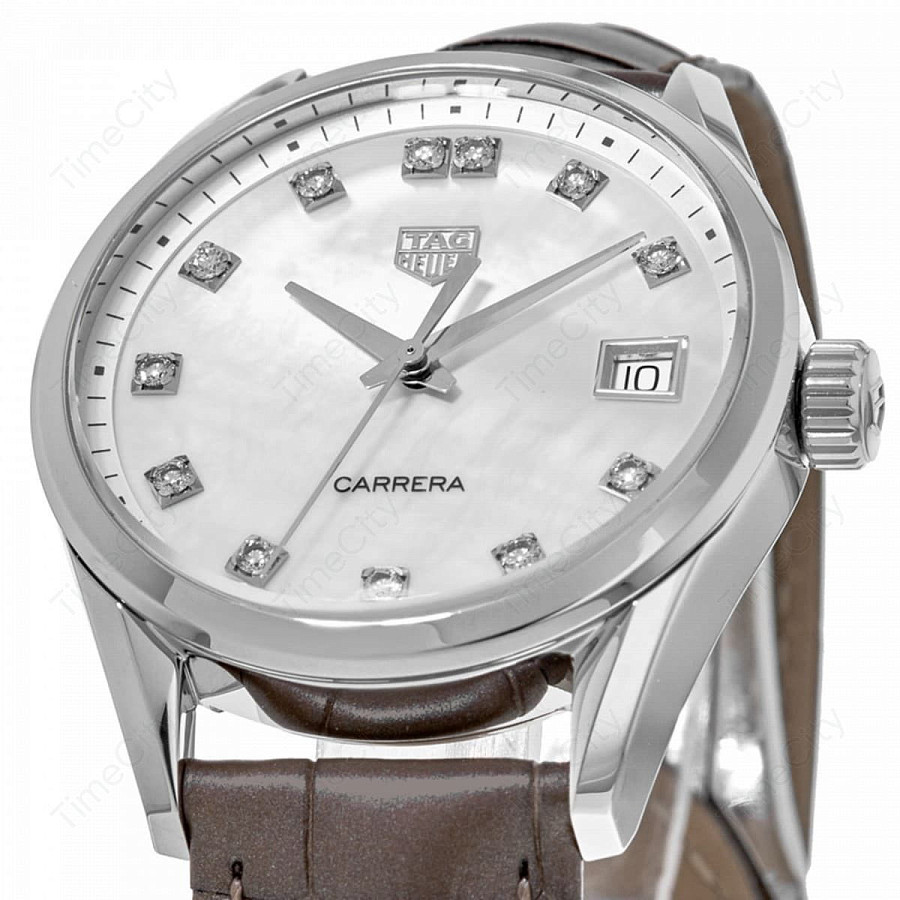 Часы TAG Heuer Carrera Lady WBK1318.FC8258 — перламутровый, металл сталь