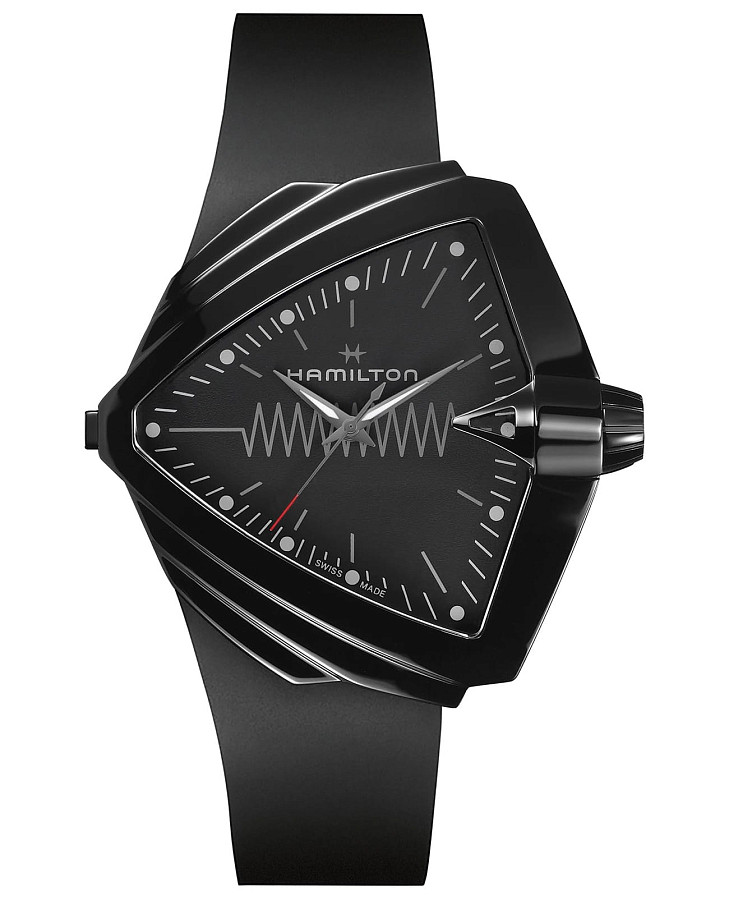 Часы Hamilton Ventura XXL Bright H24604330 — мужские, черный