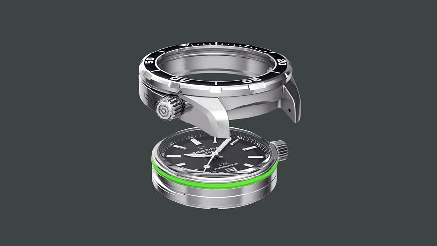 Часы Certina DS+ C041.407.19.041.91 — мужские, серый