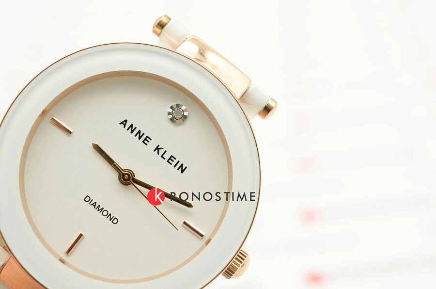 Часы Anne Klein Diamond 1018RGWT — кварцевые, металл