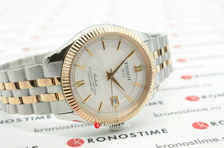 Часы Tissot Ballade Powermatic 80 Silicium T108.408.22.278.00 — серебристый, сталь металл