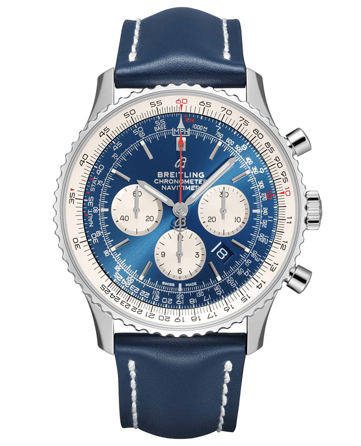 Часы Breitling Navitimer B01 Chronograph 46 AB0127211C1X1 — мужские, синий