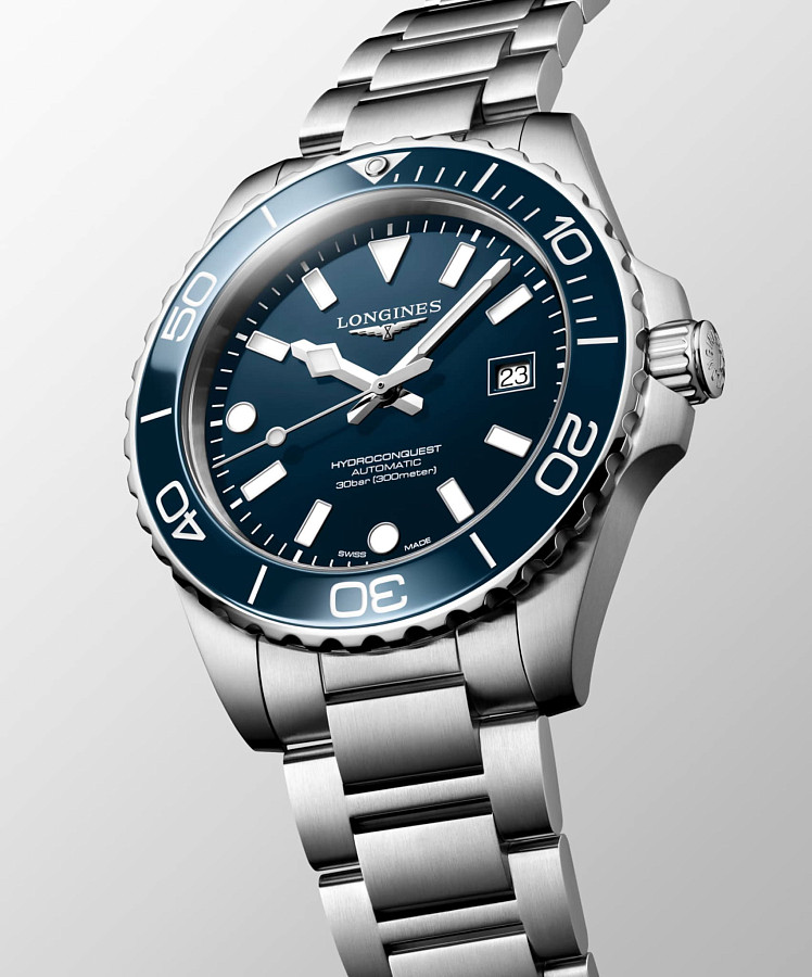 Часы Longines HydroConquest L3.788.4.96.6 — мужские, серебристый