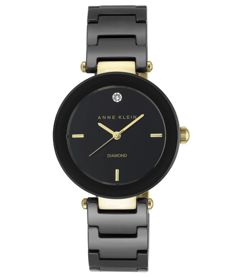 Часы Anne Klein Diamond 1018BKBK — женские, черный