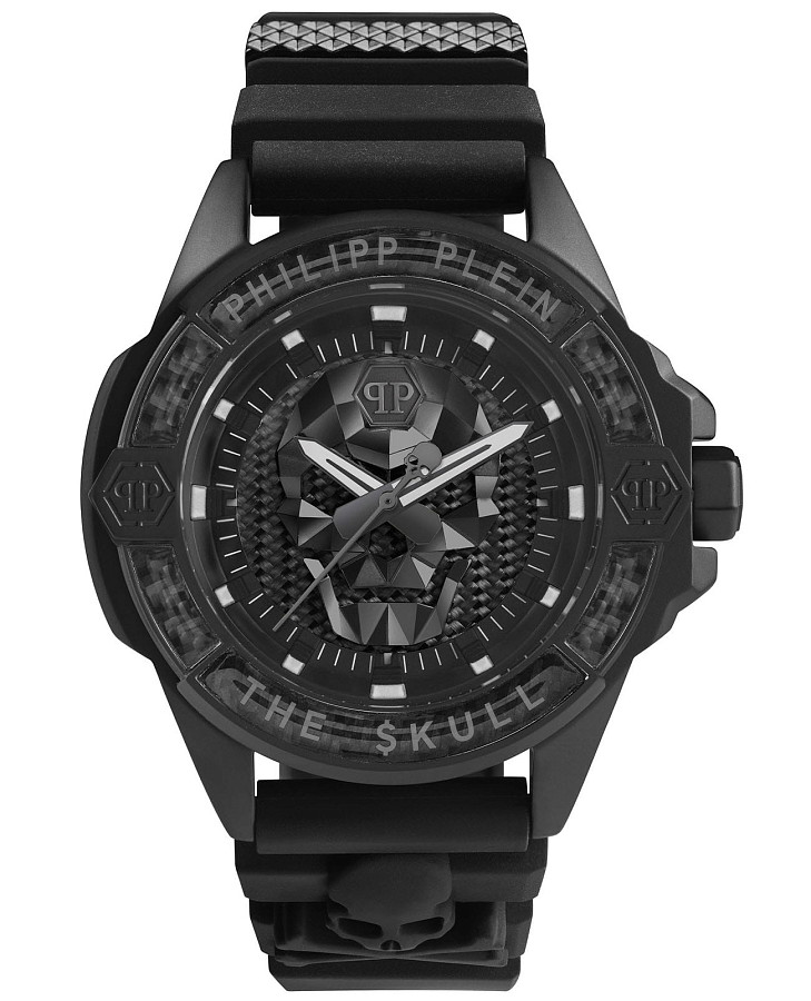 Часы Philipp Plein The Skull Carbon Fiber PWAAA2022 — мужские, черный