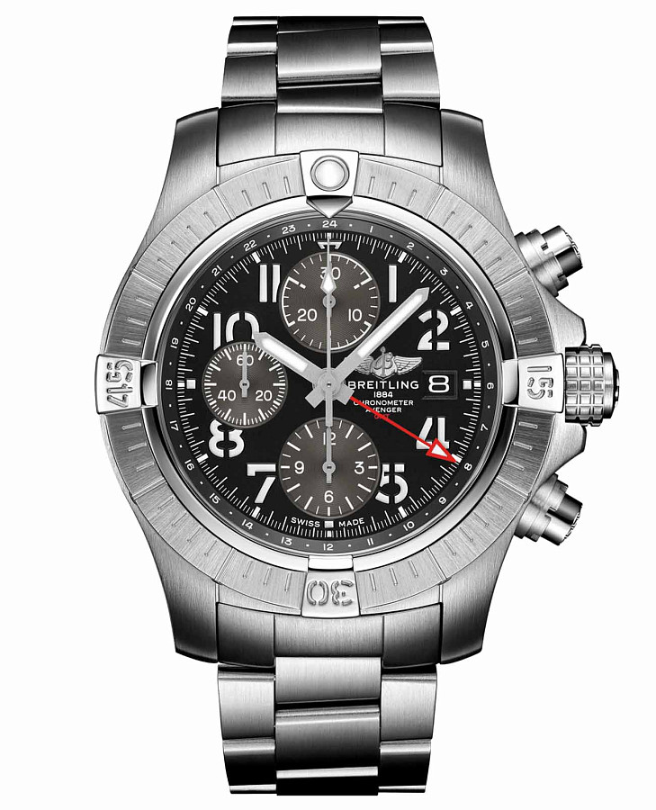 Часы Breitling Avenger Chronograph GMT 45 A24315101B1A1 — мужские, черный