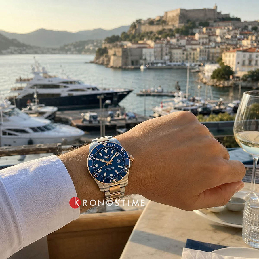 Часы Longines HydroConquest L3.769.3.98.7 — синий, сталь металл