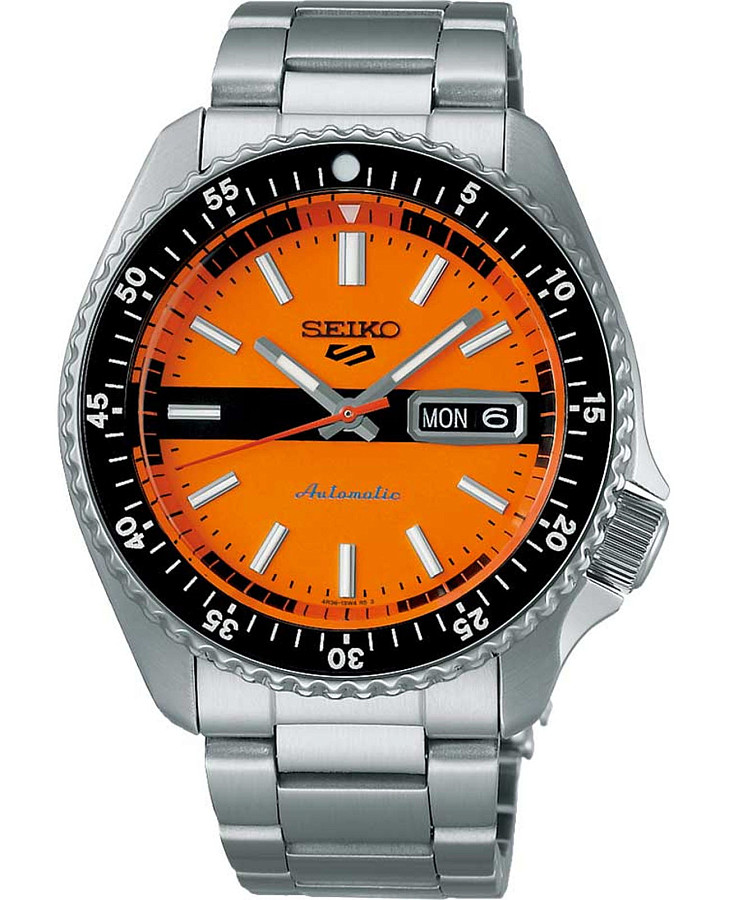 Часы Seiko 5 Sports SRPK11K1 — мужские, оранжевый