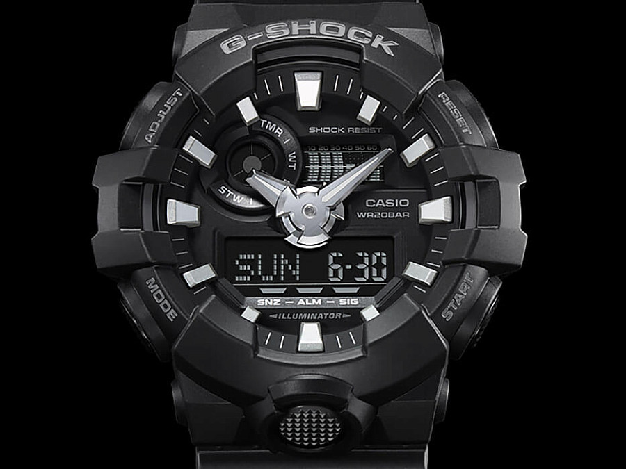 Часы Casio G-Shock GA-700-1BDR (GA-700-1B) — артикул GA-700-1B, мужские