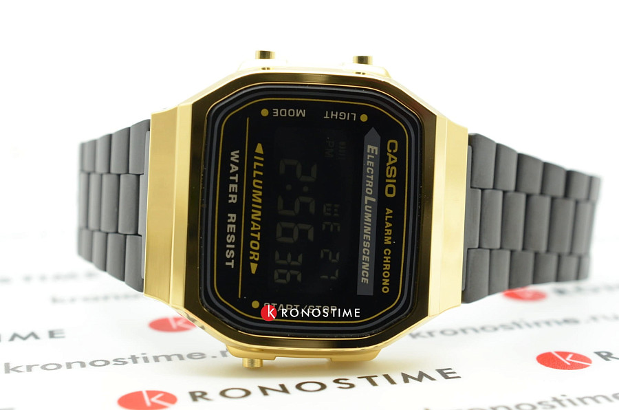 Часы Casio Collection A-168WEGB-1B — черный, пластик