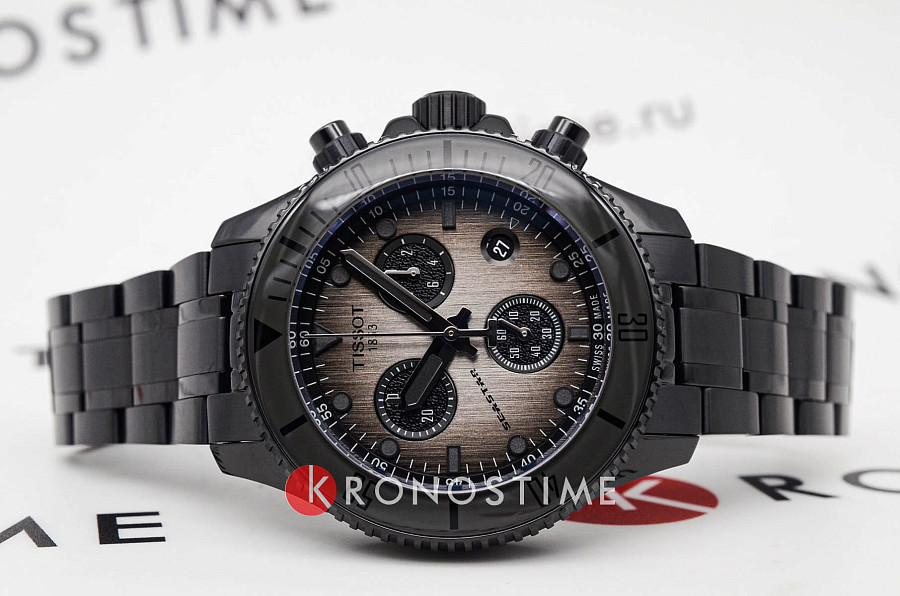Часы Tissot Seastar 1000 Quartz Chronograph 38mm T120.217.33.061.00 — кварцевые, сталь металл