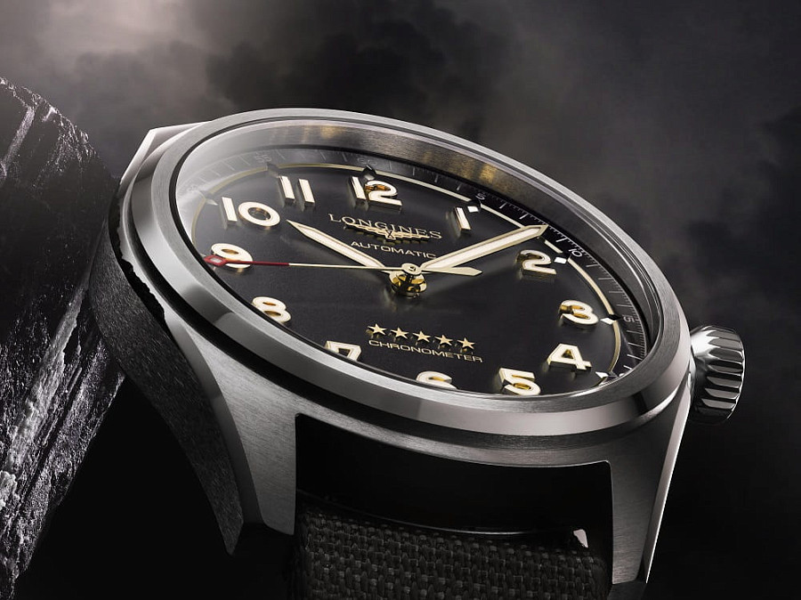Часы Longines Spirit L3.811.1.53.2 — серый, металл титан
