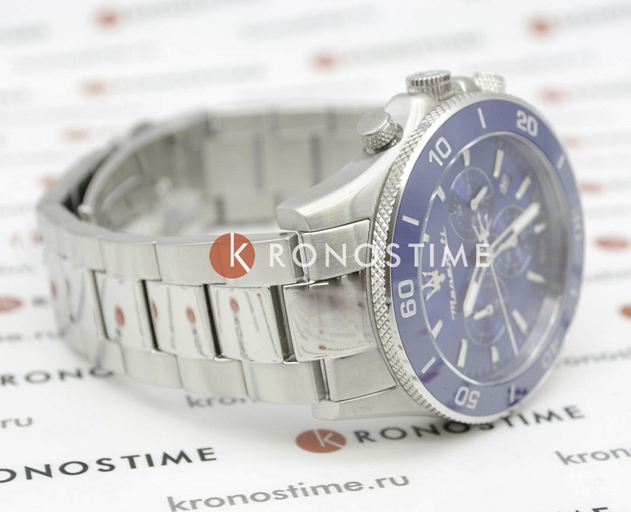 Часы Maserati Competizione Chronograph R8873600002 — синий, металл сталь