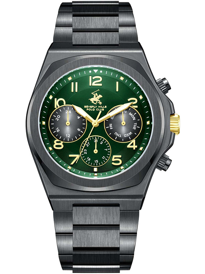 Часы Beverly Hills Polo Club BP3777X.670 — мужские, зеленый