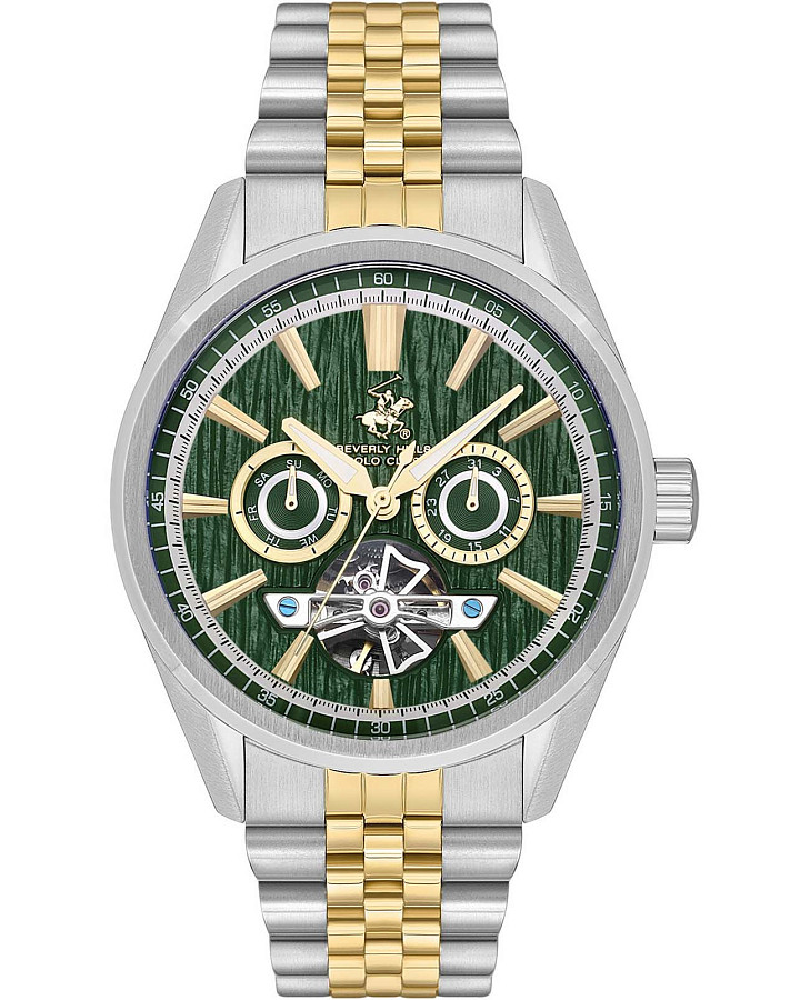 Часы Beverly Hills Polo Club Quartz BP3632X.270 — мужские, зеленый