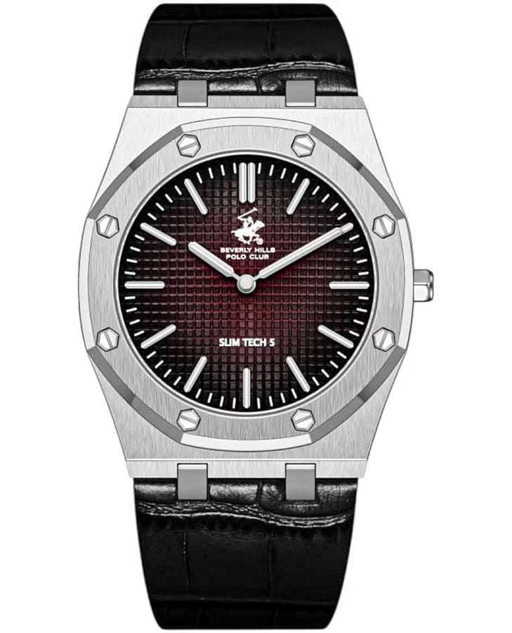 Часы Beverly Hills Polo Club Slim Tech Quartz Gents BP3924X.381 — мужские, бордовый