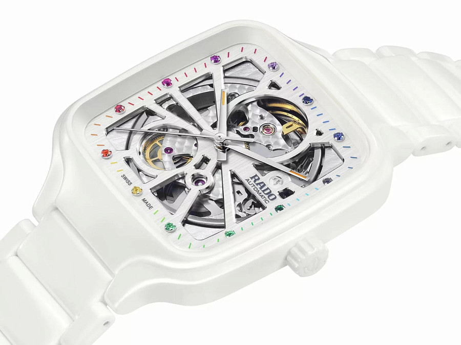 Часы Rado True Square Automatic Open Heart R27073712 — керамика, Швейцария