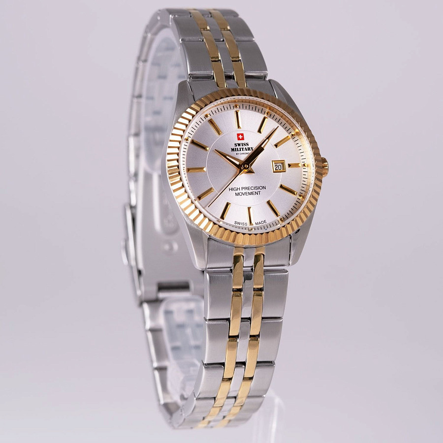 Часы Swiss Military by Chrono Сверхточные SM34066.05 — кварцевые, металл сталь