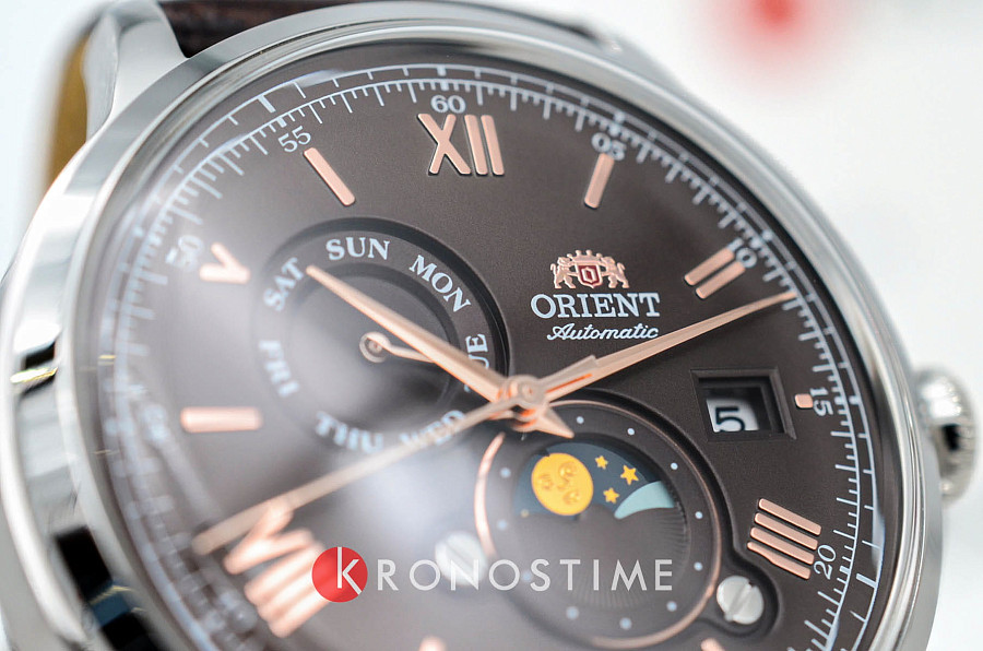 Часы Orient Sun & Moon RA-AK0804Y (RN-AK0804Y) — мужские, кожаный