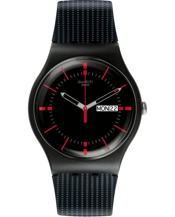 Часы Swatch New Gent SUOB714 — мужские, черный