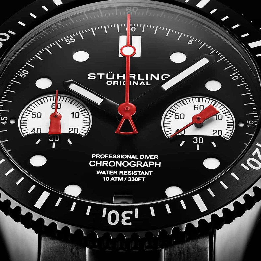 Часы Stuhrling Aquadiver 4016.4 — кварцевые, сталь металл
