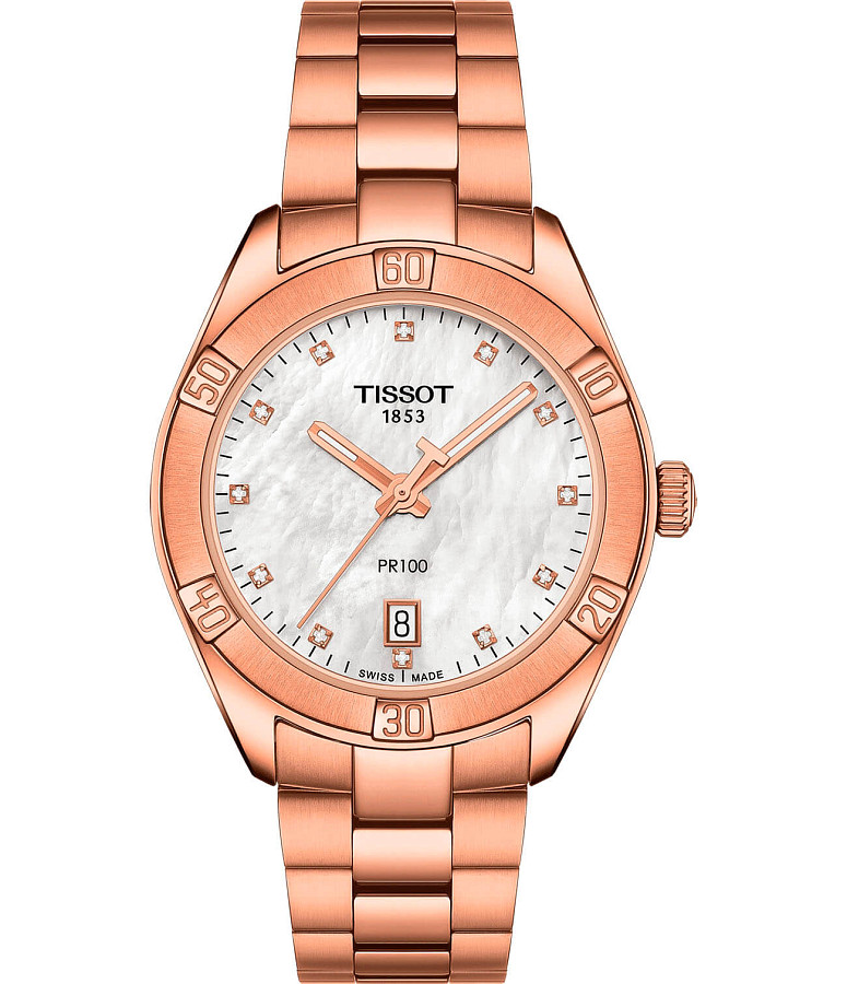Часы Tissot PR 100 Sport Chic T101.910.33.116.00 — женские, белый