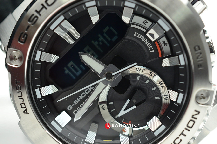 Часы Casio G-Shock GST-B200D-1A — серебристый, сталь металл