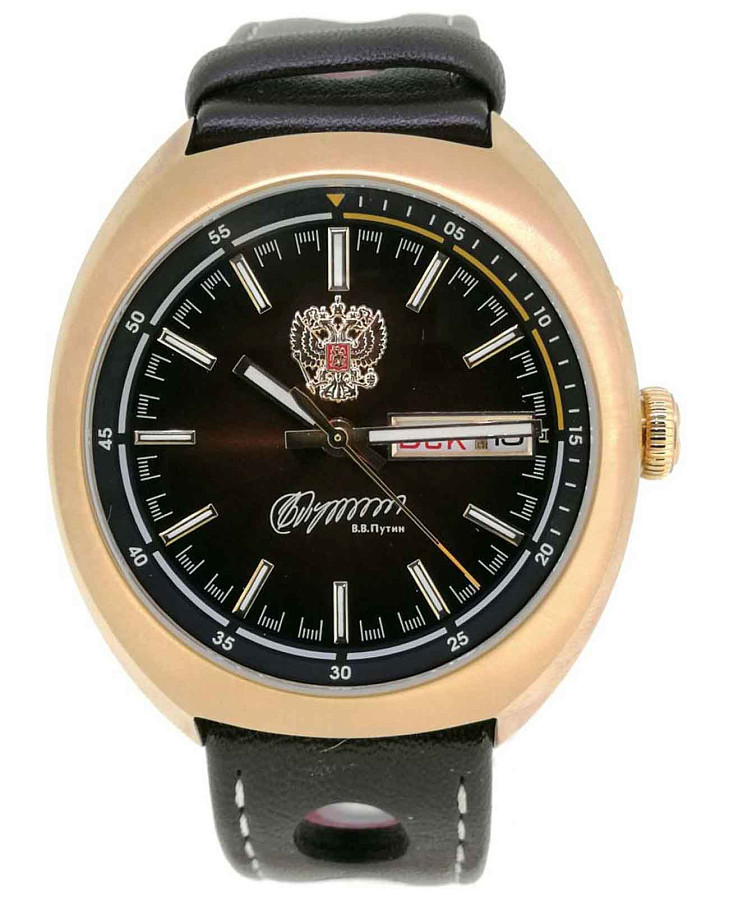 Часы Слава Мир 5013147/300-2427 — мужские, коричневый