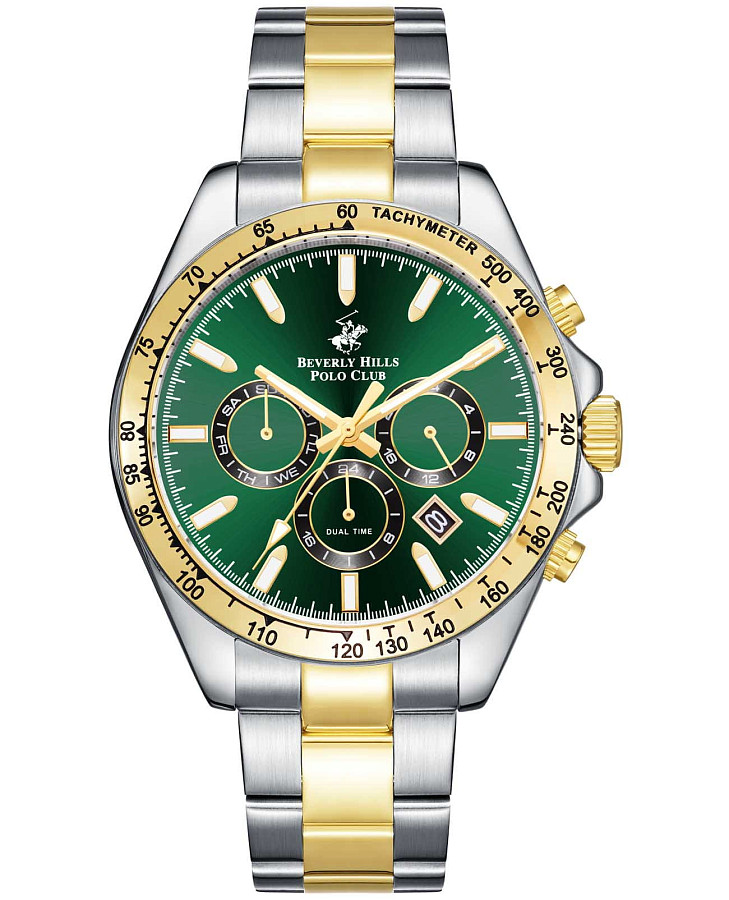 Часы Beverly Hills Polo Club BP3127X.271 — мужские, зеленый