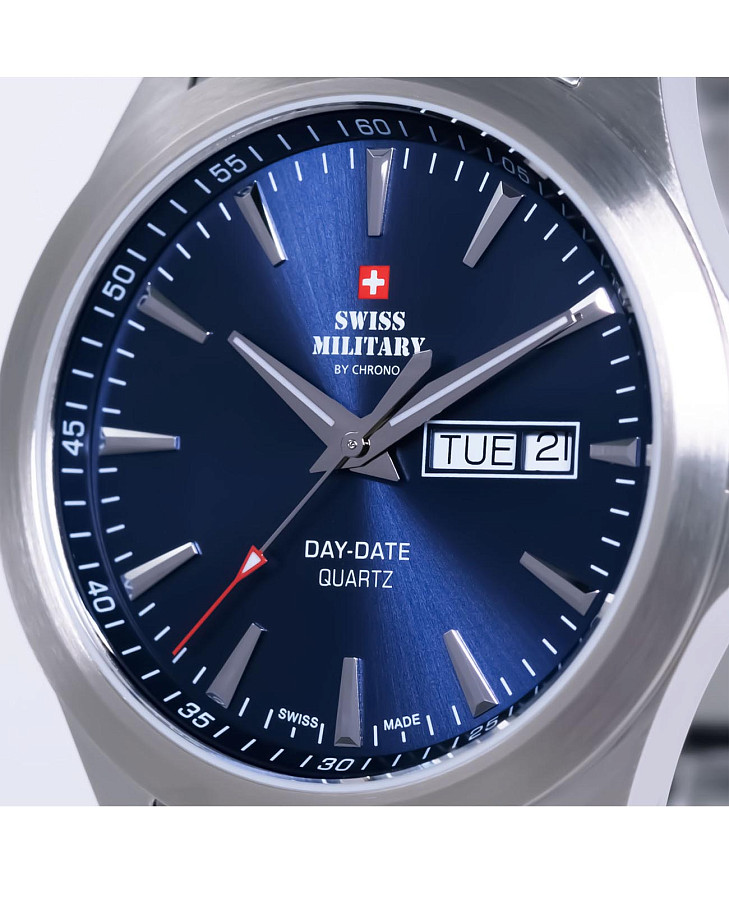 Часы Swiss Military by Chrono Day Date SMP36040.24 — нержавеющая сталь, мужские