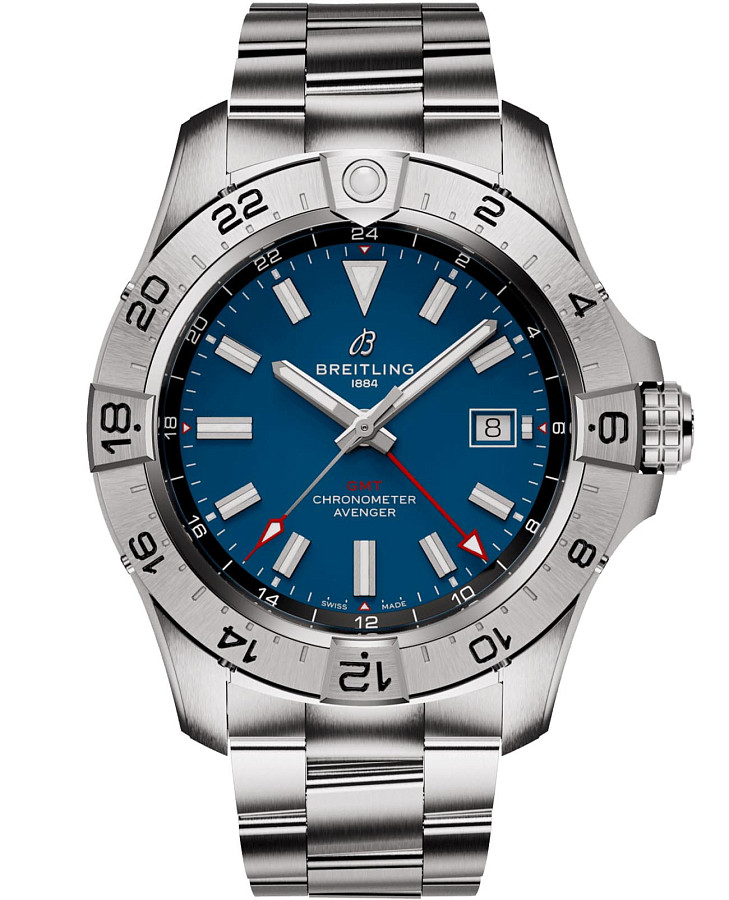 Часы Breitling Avenger Automatic GMT 44 A32320101C1A1 — мужские, синий