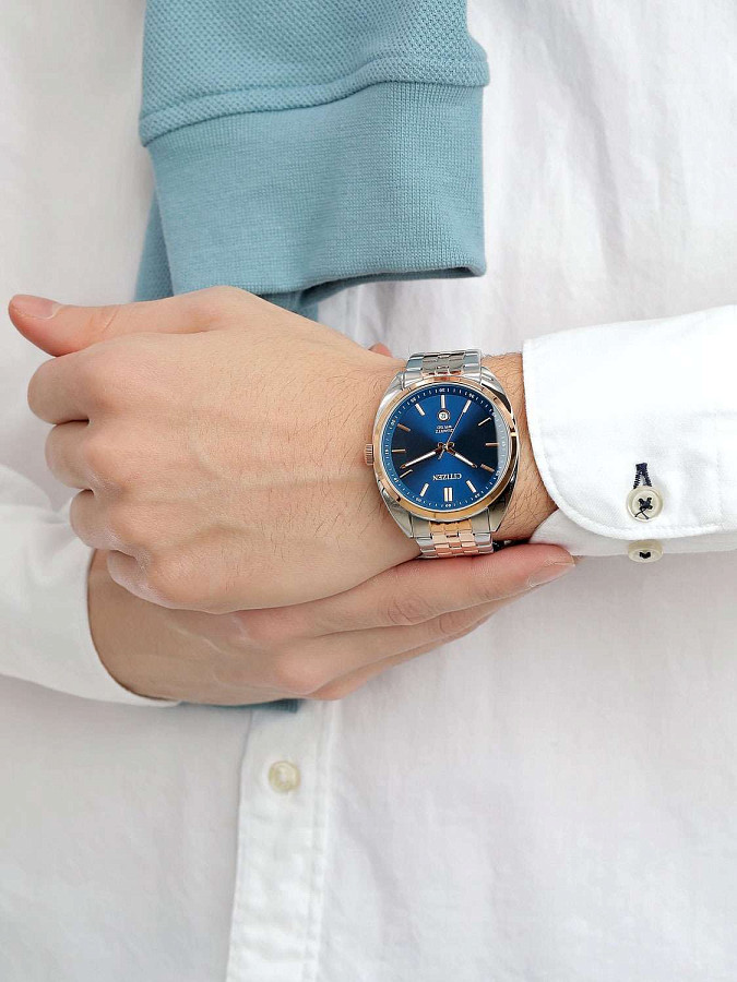 Часы Citizen Basic BI5096-53L — мужские, нержавеющая сталь с ip-покрытием