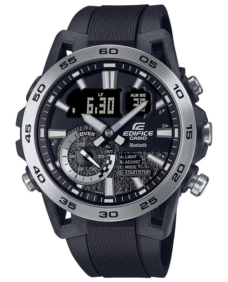 Часы Casio Edifice ECB-40P-1A — мужские, серый