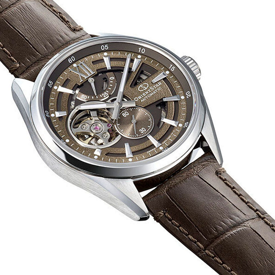 Часы Orient Star RE-AV0139Y (RK-AV0139Y) — коричневый, металл сталь