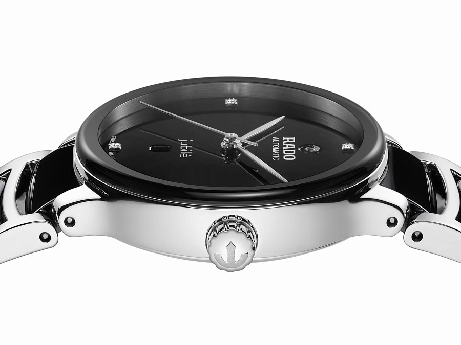 Часы Rado Centrix Automatic Diamonds R30020712 — женские, сталь + высокотехнологичная керамика